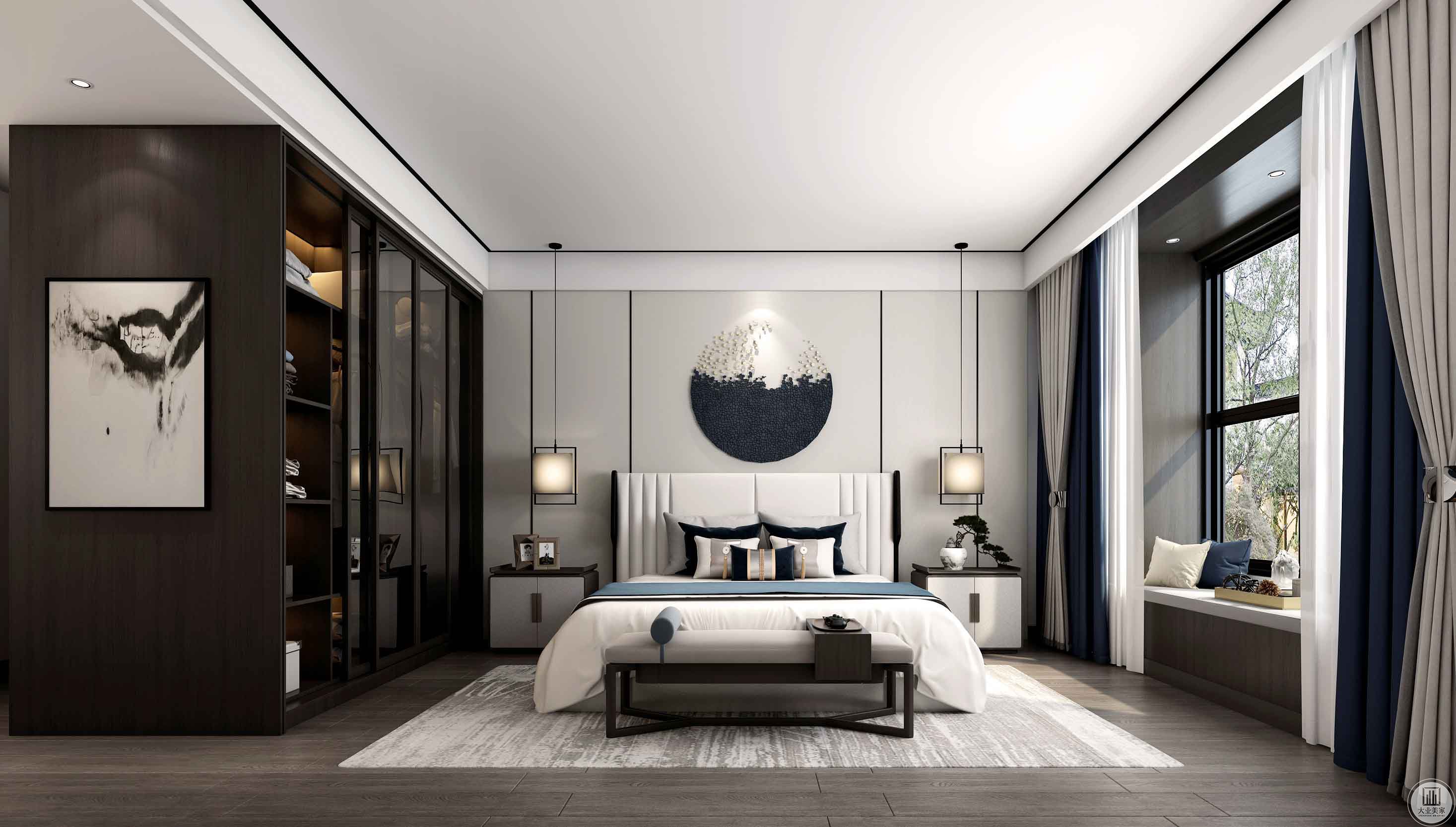 卧室精美的床，能带出独特的风格和特有的质感。