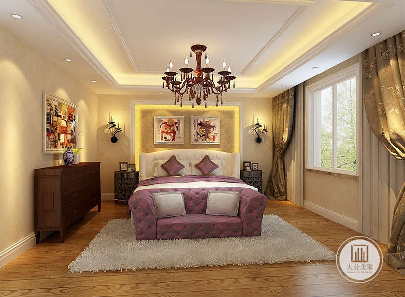 卧室布置较为温馨，作为主人的私密空间，主要功能性为主。