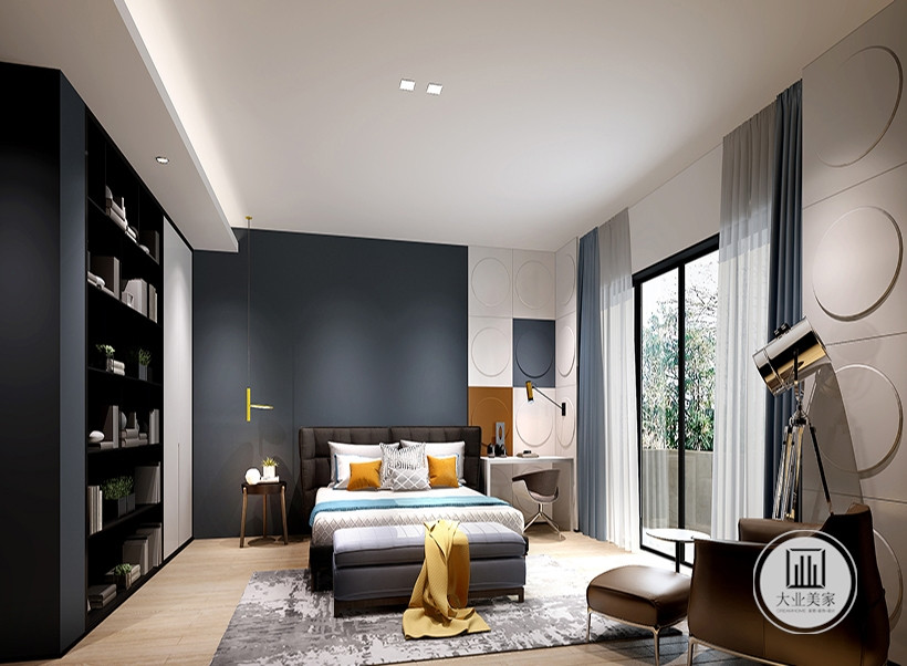 卧室对材料的质感要求很高，简约的设计达到了以简盛繁的效果。