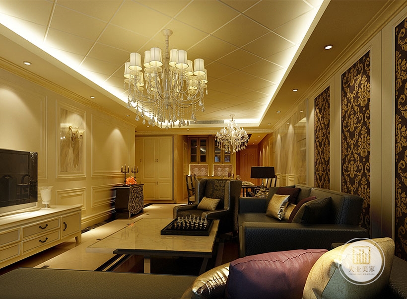 客厅的主色调为白色，搭配皮质的沙发，彰显了主人的品味。